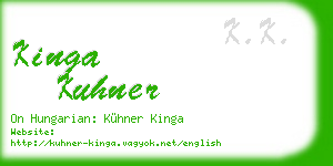kinga kuhner business card